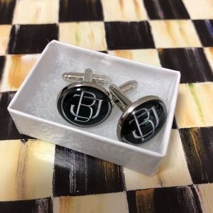 🌟Cuff links🌟 Black/Silver. “BJ” or “JB”